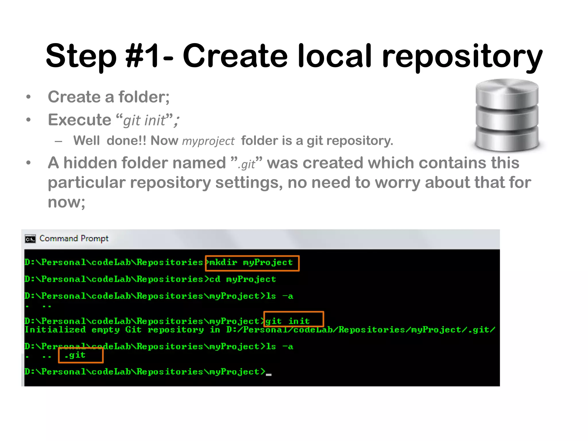 How to configure a Git repository and push to a remote repository… | PPT
