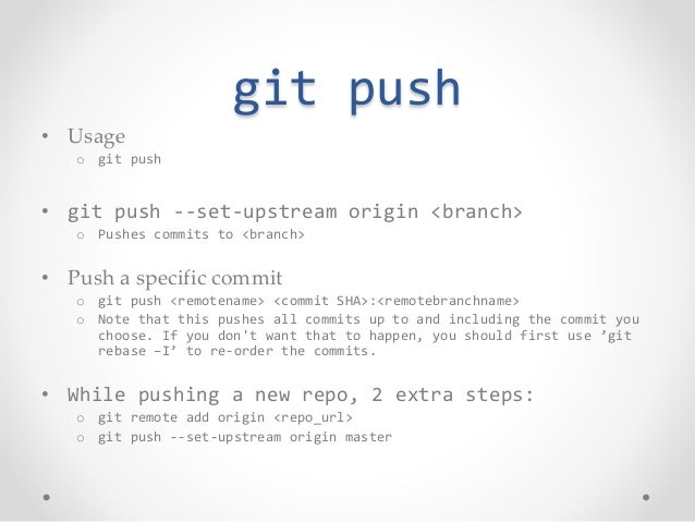 Git basic commands