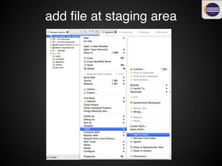 add ﬁle at staging area
 