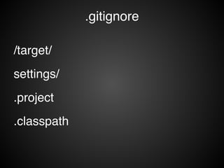 .gitignore
# build/ 디렉토리 하위에 있는 모든 파일 및 디렉터리를
은 무시한다.(tree object가 상위부터 생성)!
build/!
# `doc/notes.txt`같은 파일은 무시하고 doc/server/
arch.txt같은 파일은 무시하지 않는다.!
doc/*.txt!
# `doc` 디렉토리 아래의 모든 .txt 파일을 무시한다.!
doc/**/*.txt
관리하지 않는 파일의 규칙을 정의
 
