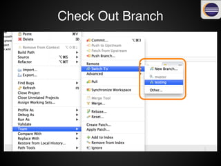 checkout
지역저장소의 내용을 working directory로 구성하는 것
Working
Directory
checkout branch
!
master
branch1
branch2
branch3
branch4
 
