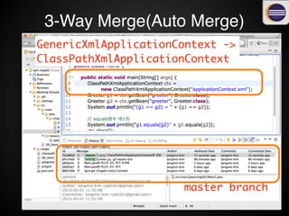 Merge
Fast-Forward Merge
3-Way Merge
Non Conﬂict - Auto Merge
Conﬂict - resolve Conﬂict
✓
Non Conﬂict - Auto Merge
 