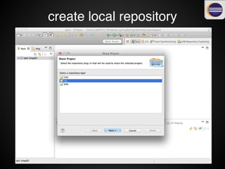 create local repository
 