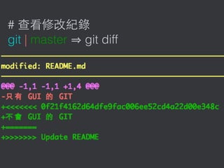 #
git | master git diff
 