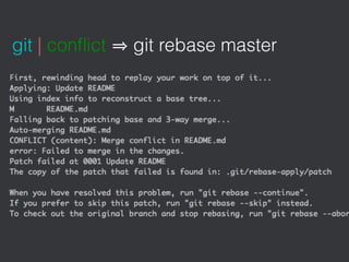 git | conﬂict git rebase master
 