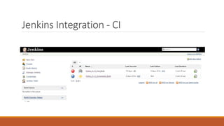 Jenkins Integration - CI
 