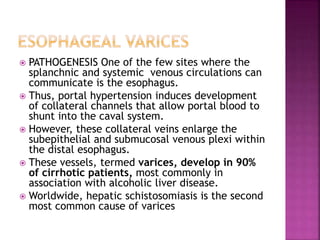 Varices Pathogenesis Git pathology lecture | PPTX