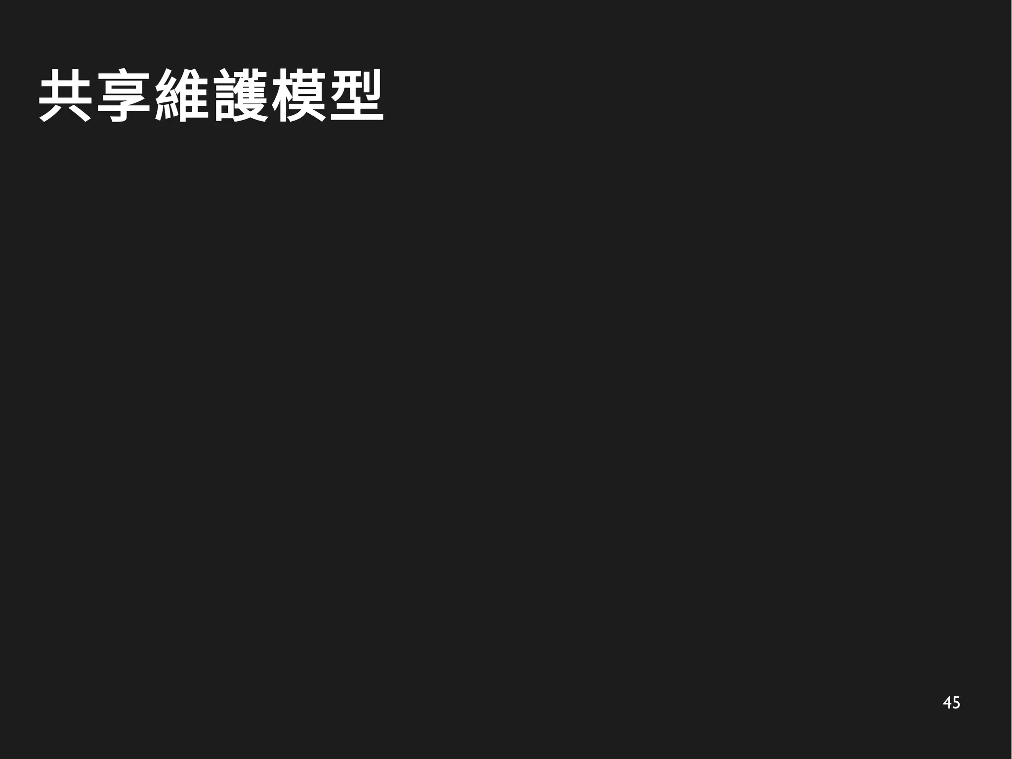 45
共享維護模型
 