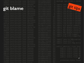 47
git blame
git tips
 