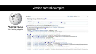 Version control examples
 