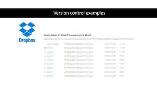 Version control examples
 