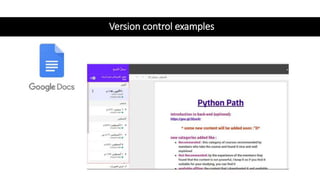 Version control examples
 