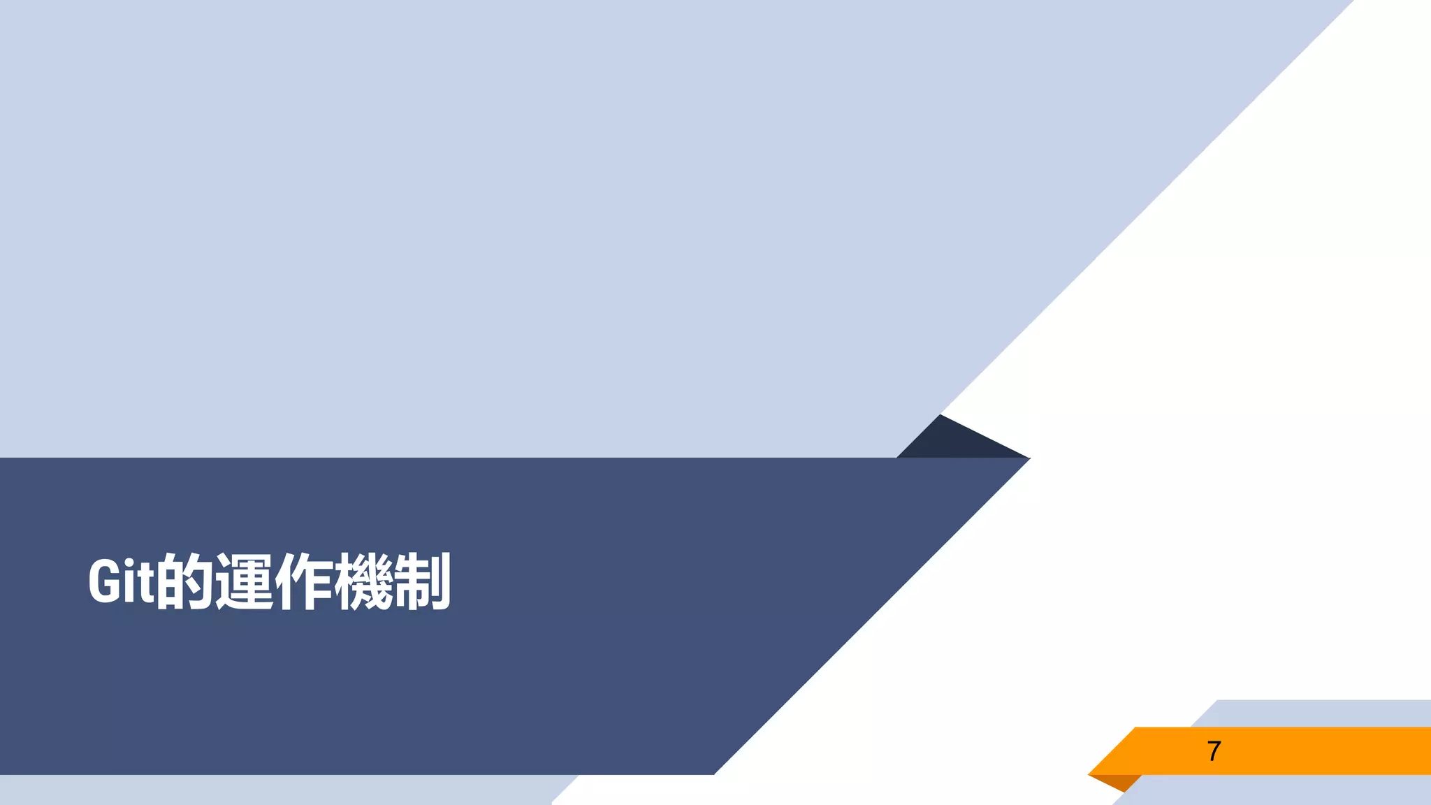 Git的運作機制
7
 