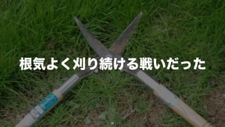 根気よく刈り続ける戦いだった



      75
 