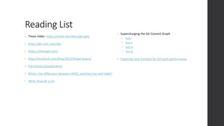 Reading List
• These slides: https://stolee.dev/docs/git.pptx
• https://git-scm.com/doc
• https://ohshitgit.com/
• http://stevelosh.com/blog/2013/04/git-koans/
• File History Simplification
• What’s the difference between HEAD, working tree and index?
• Write Yourself a Git
• Supercharging the Git Commit Graph
 Part I
 Part II
 Part III
 Part IV
• Exploring new frontiers for Git push performance
 