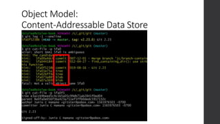 Object Model:
Content-Addressable Data Store
 