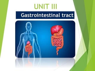UNIT III
Gastrointestinal tract
 