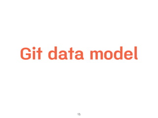 15
Git data model
 