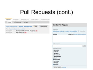 Pull Requests (cont.) 