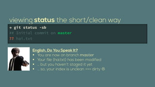  git status -sb
## Initial commit on master
?? hai.txt



          ?
          ?
          ?
          ?                   ?
 