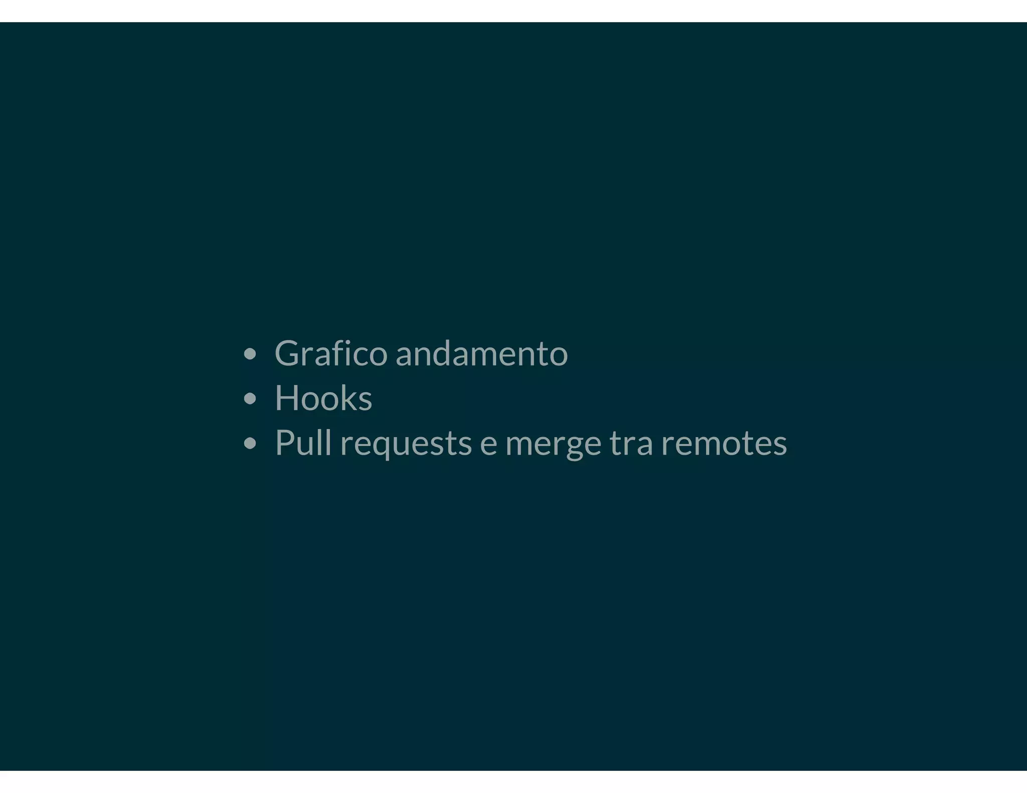 DESCRIZIONI
SIGNIFICATIVE
Se usate un sistema di ticket, riportate il numero #123, ma
anche un breve testo che sarà ricercabile. Sia GitHub che
GitLab permettono di citare automaticamente issues nei
commit e viceversa.
 