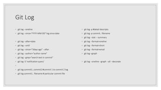Git a stupid change tracker and persistent map. | PPTX