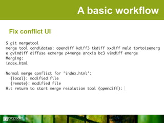 A basic workflow
Fix conflict UI

 