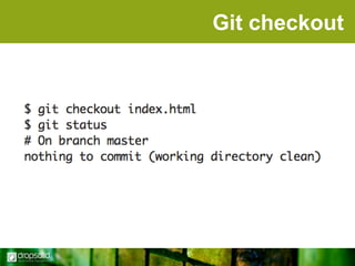 Git checkout

 
