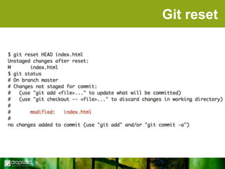 Git reset

 