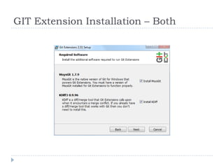 GIT Extension Installation – Both
 