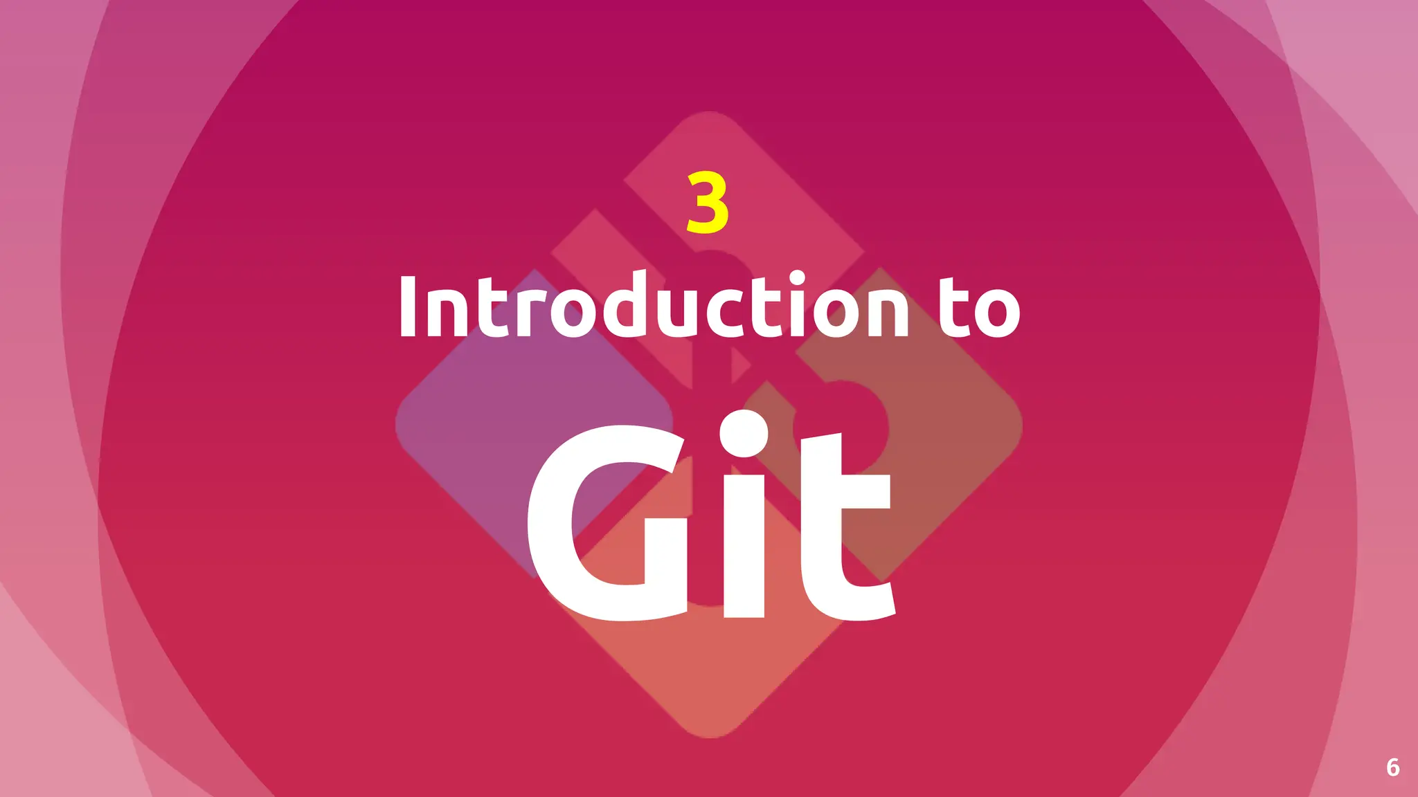 6
3
Introduction to
Git
 