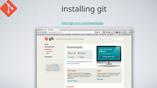 installing git
http://git-scm.com/downloads
 
