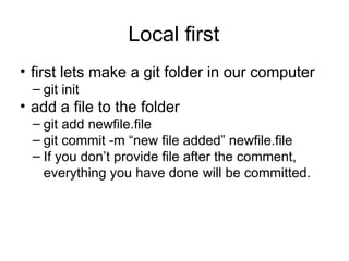 Git amd github basics with presentations | PPT
