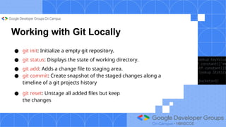 GDG On Campus NBNSCOE Version Control Essential : Master Git & GitHub ...