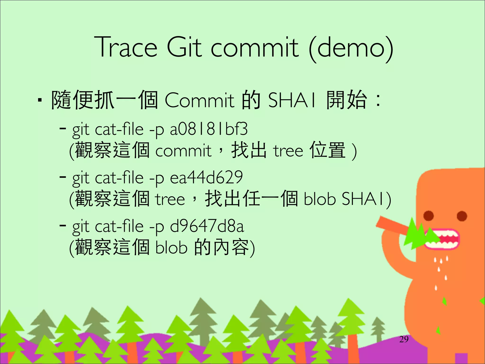 Git is a collection of
command-Line utilities
44
 