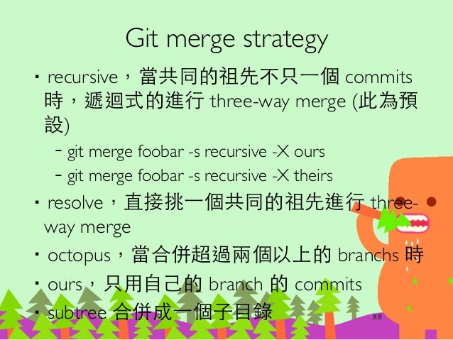 Git merge strategy recursive theirs