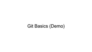 Git Basics (Demo)