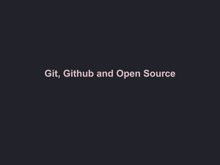 Git, GitHub and Open Source | PDF