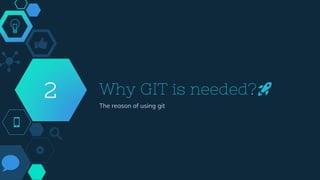 Why GIT is needed?🚀
The reason of using git
2
 