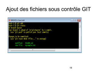 18
Ajout des fichiers sous contrôle GIT
 