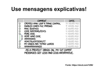 Use mensagens explicativas!
Fonte: https://xkcd.com/1296/
 