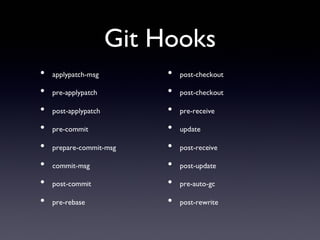 Git Hooks
 