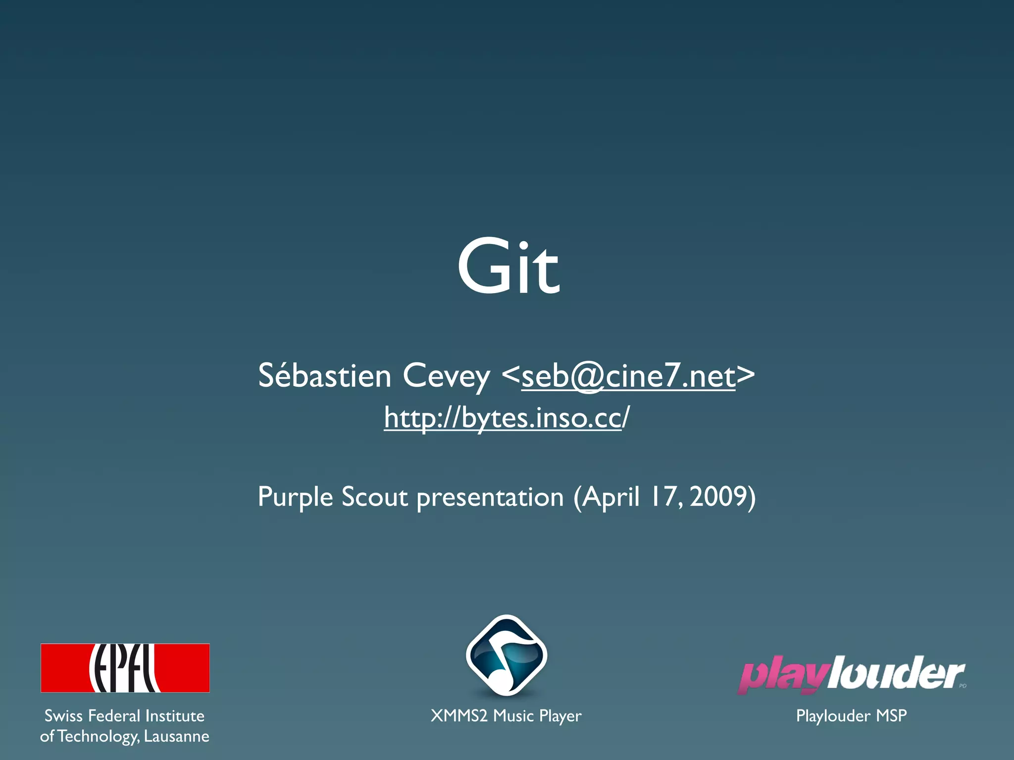 Git Presentation - Purple Scout AB Malmö