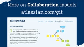 atlassian.com/git
More on Collaboration models
 
