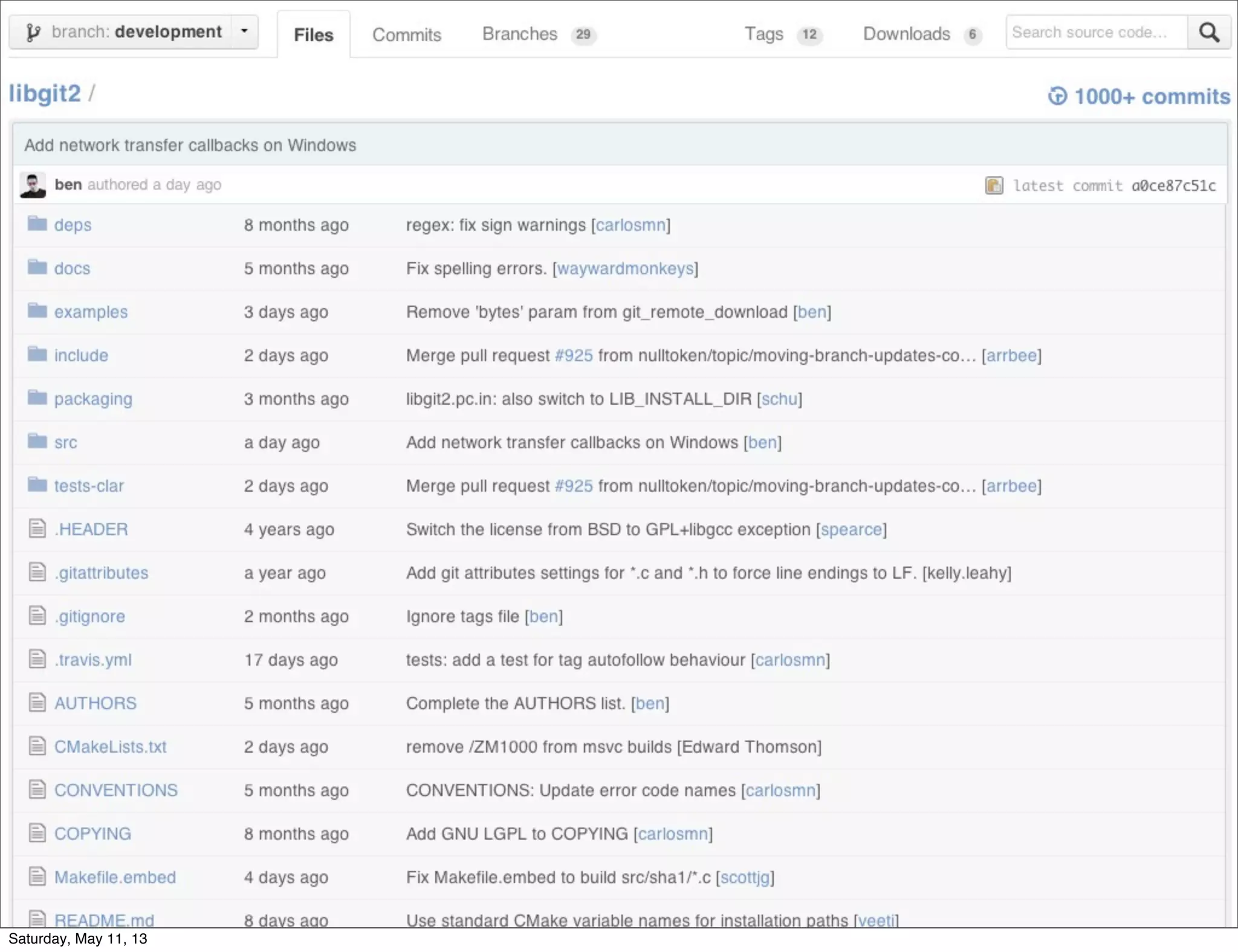 Saturday, May 11, 13
 