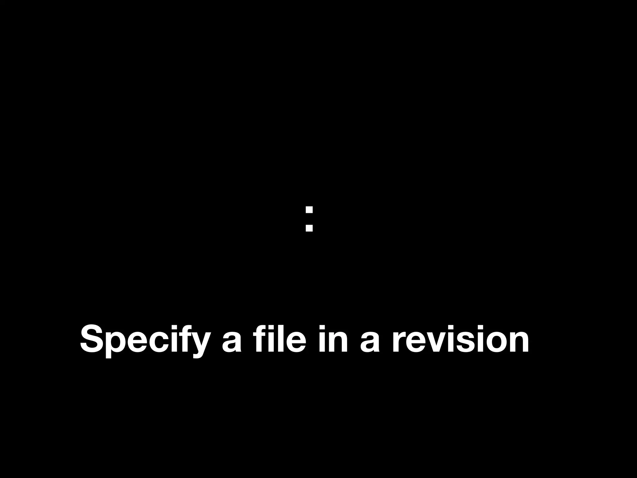 :
Specify a file in a revision