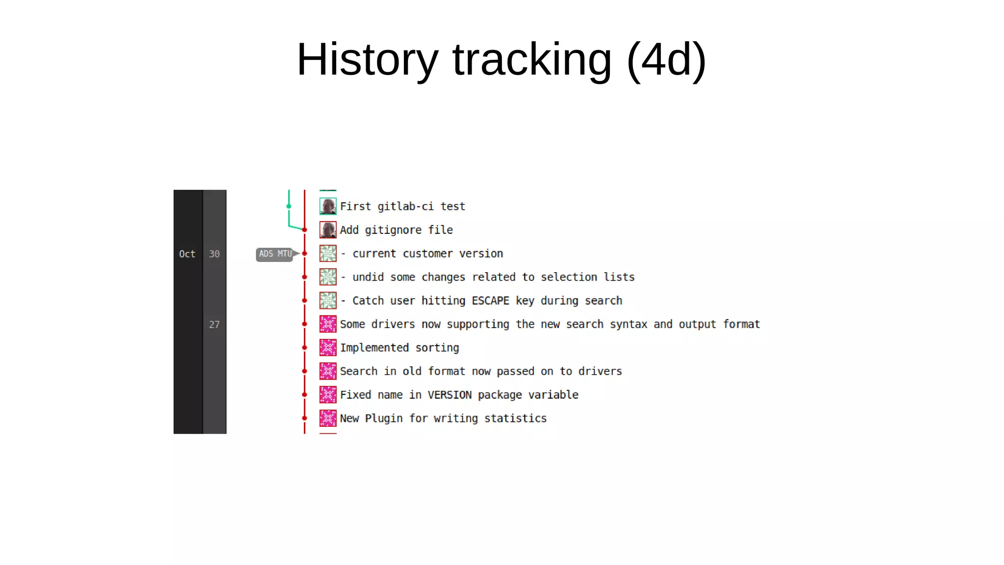 History tracking (4d)
 