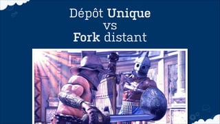 Dépôt Unique
vs
Fork distant

 