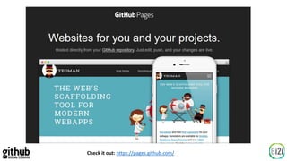 Check it out: https://pages.github.com/
 