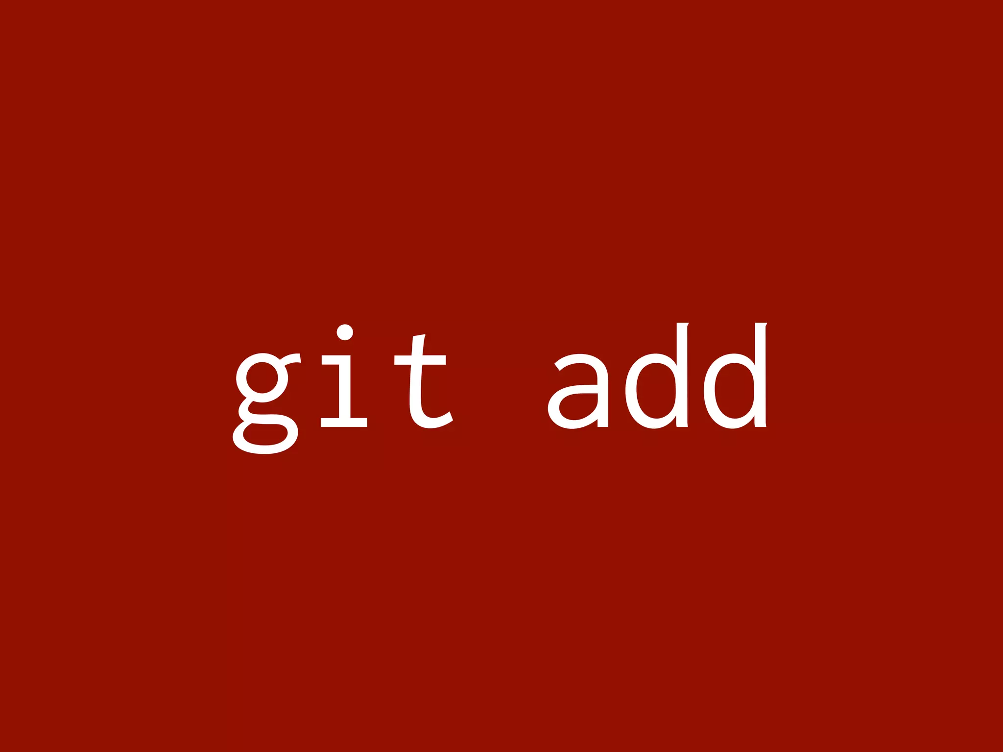 git add 